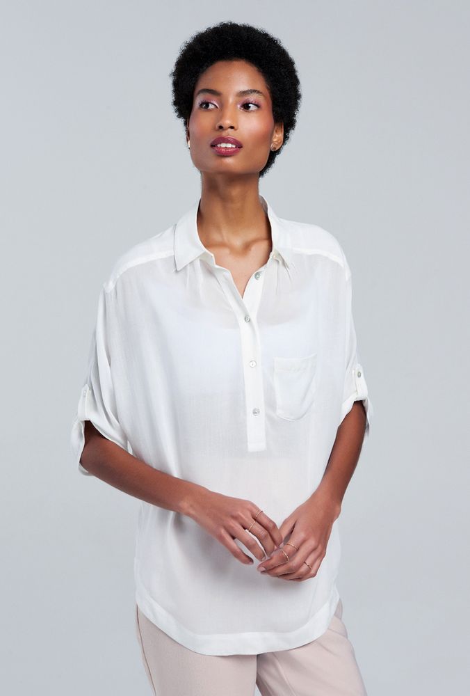 Otoño Sexy V cuello Ruched manga Cool blusa Ruffled Off